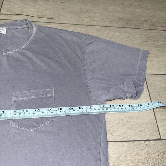 John Elliott Season Seven Gray Pocket Tee Size 3 Distressed Stone Wash USA Made - Picture 6 of 7
